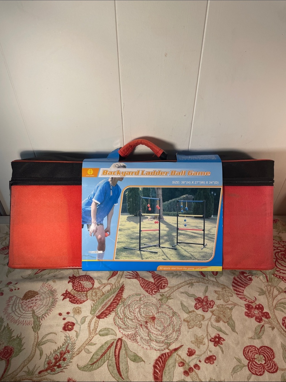 Eject Sport Comolete Unipened Set Backyard Ladder Ball Game - Blue and Orange